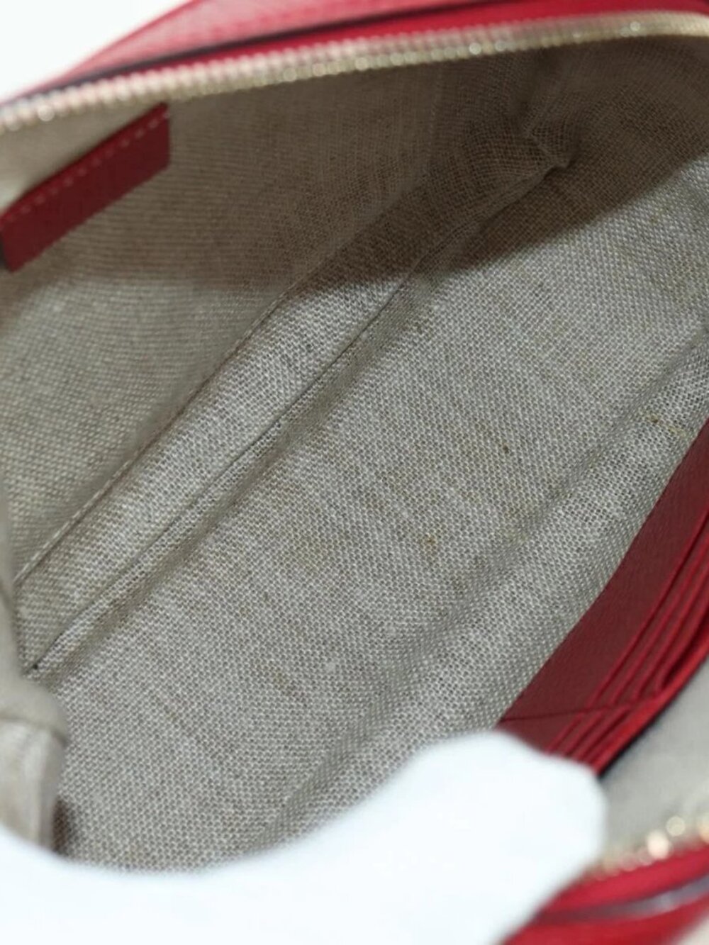 GUCCI GG Canvas Shoulder Bag Beige Gold 449413 Auth - Picture 12 of 13